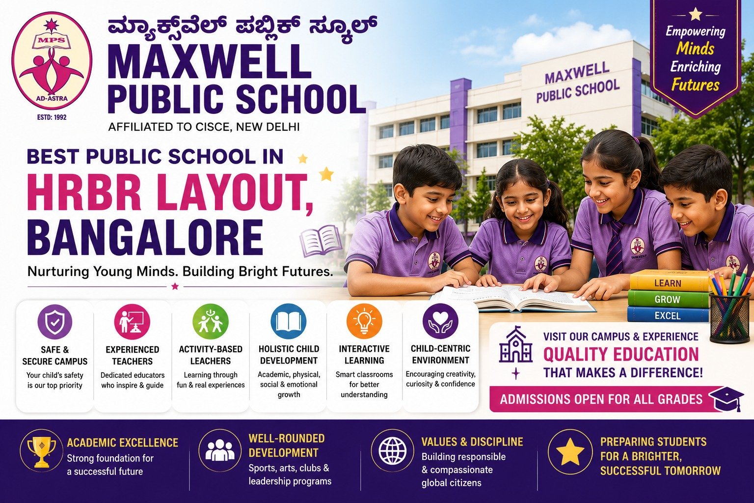 Best Public School in HRBR Layout, Bangalore